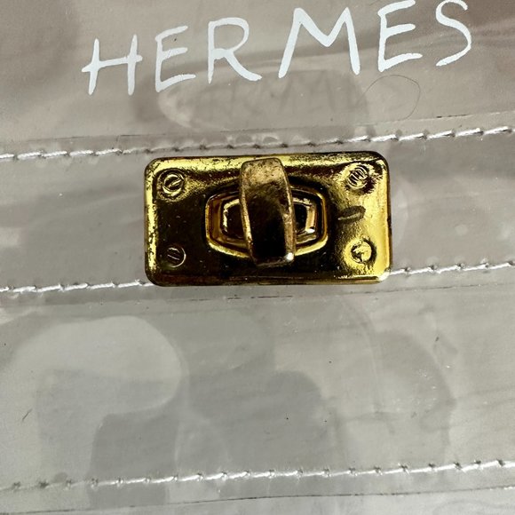 AUTHENTIC HERMES VINTAGE VINYL KELLY BAG LIMITED EDITION WITH BAG CHARM TWILLY - Picture 4 of 15